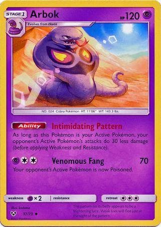 Carta Arbok (37/73) do set Lendas Luminescentes — Pokémon TCG | Bynx