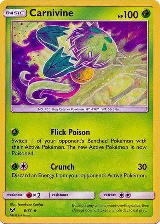 Carta Carnivine (6/73) do set Lendas Luminescentes — Pokémon TCG | Bynx