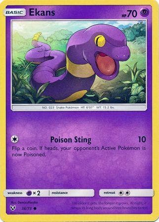 Carta Ekans (36/73) do set Lendas Luminescentes — Pokémon TCG | Bynx