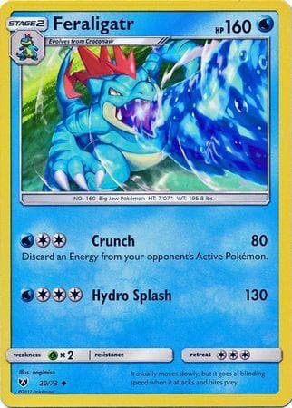 Carta Feraligatr (20/73) do set Lendas Luminescentes — Pokémon TCG | Bynx
