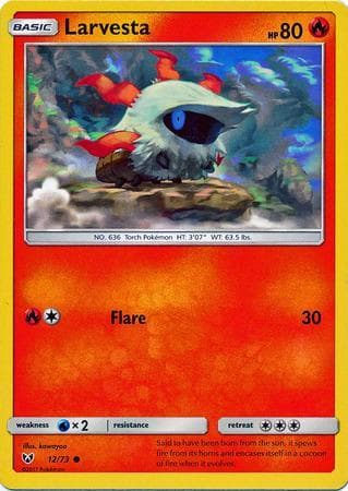 Carta Larvesta (12/73) do set Lendas Luminescentes — Pokémon TCG | Bynx