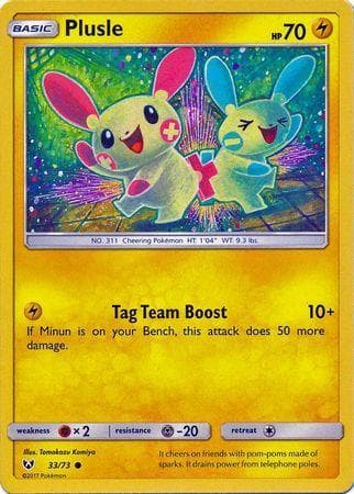 Carta Plusle (33/73) do set Lendas Luminescentes — Pokémon TCG | Bynx