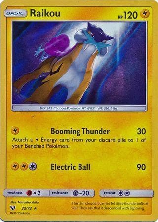 Carta Raikou (32/73) do set Lendas Luminescentes — Pokémon TCG | Bynx