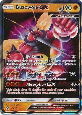 Carta Buzzwole-GX do set Sol e Lua Promos — Pokémon TCG | Bynx