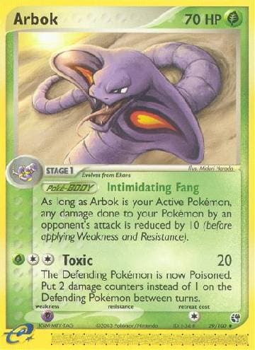 Carta Arbok (29/100) do set Sandstorm — Pokémon TCG | Bynx