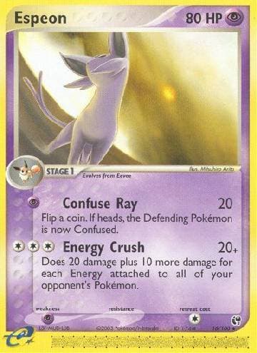 Carta Espeon (16/100) do set Sandstorm — Pokémon TCG | Bynx