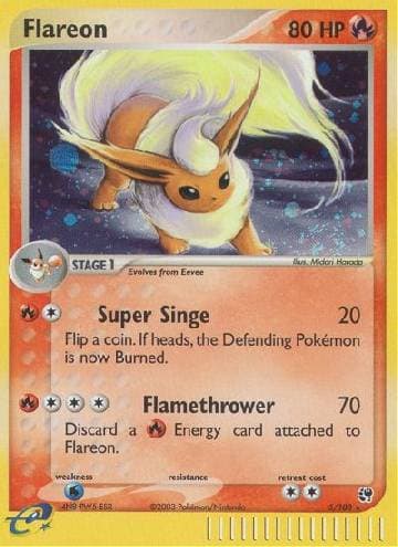 Carta Flareon (5/100) do set Sandstorm — Pokémon TCG | Bynx