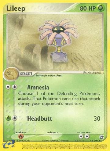 Carta Lileep (43/100) do set Sandstorm — Pokémon TCG | Bynx