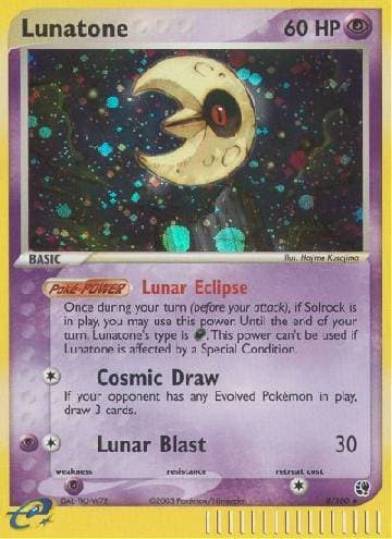 Carta Lunatone (8/100) do set Sandstorm — Pokémon TCG | Bynx