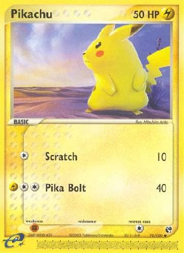 Carta Pikachu (72/100) do set Sandstorm — Pokémon TCG | Bynx