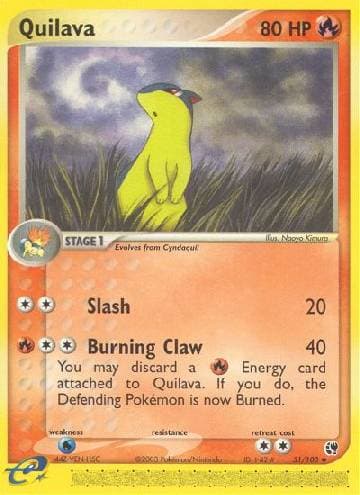 Carta Quilava (51/100) do set Sandstorm — Pokémon TCG | Bynx