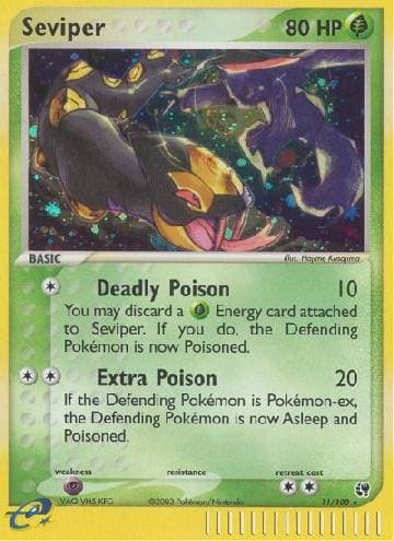Carta Seviper (11/100) do set Sandstorm — Pokémon TCG | Bynx