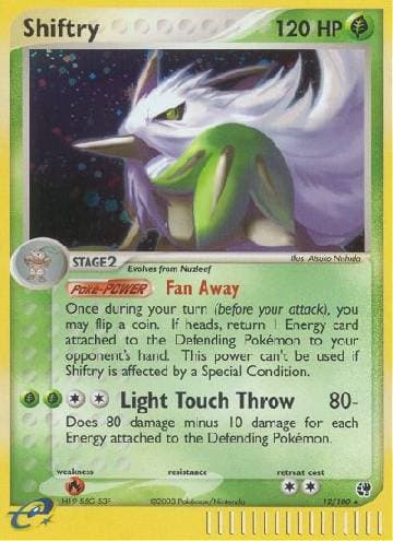 Carta Shiftry (12/100) do set Sandstorm — Pokémon TCG | Bynx