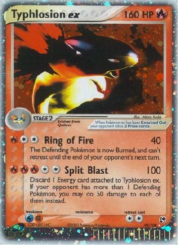 Carta Typhlosion ex (99/100) do set Sandstorm — Pokémon TCG | Bynx