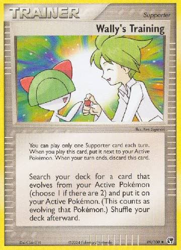 Carta Wally's Training (89/100) do set Sandstorm — Pokémon TCG | Bynx
