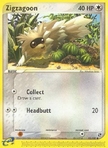 Carta Zigzagoon (85/100) do set Sandstorm — Pokémon TCG | Bynx
