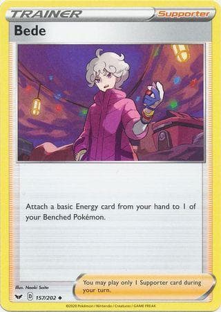 Carta Bede (157/202) do set Espada e Escudo — Pokémon TCG | Bynx