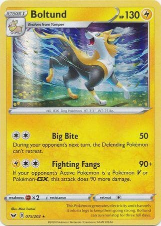 Carta Boltund (75/202) do set Espada e Escudo — Pokémon TCG | Bynx