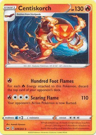 Carta Centiskorch (39/202) do set Espada e Escudo — Pokémon TCG | Bynx