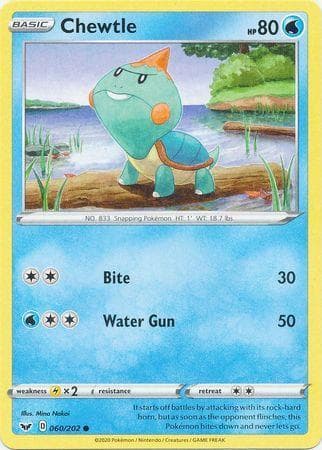 Carta Chewtle (60/202) do set Espada e Escudo — Pokémon TCG | Bynx