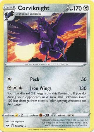 Carta Corviknight (135/202) do set Espada e Escudo — Pokémon TCG | Bynx
