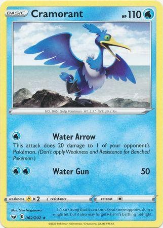 Carta Cramorant (62/202) do set Espada e Escudo — Pokémon TCG | Bynx