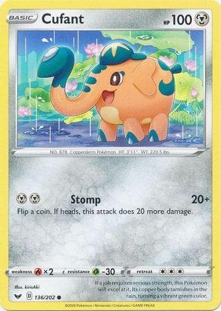 Carta Cufant (136/202) do set Espada e Escudo — Pokémon TCG | Bynx