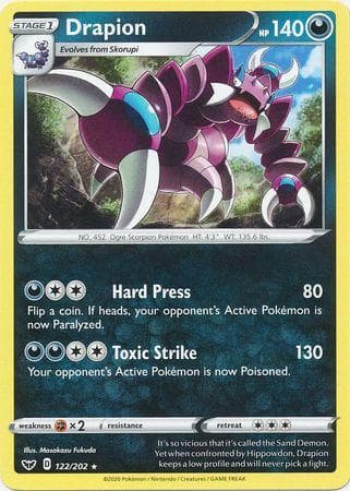 Carta Drapion (122/202) do set Espada e Escudo — Pokémon TCG | Bynx