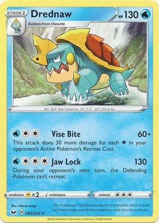 Carta Drednaw (61/202) do set Espada e Escudo — Pokémon TCG | Bynx