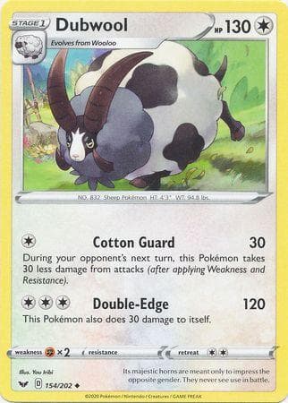 Carta Dubwool (154/202) do set Espada e Escudo — Pokémon TCG | Bynx