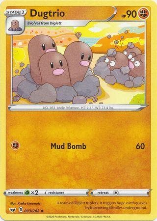 Carta Dugtrio (93/202) do set Espada e Escudo — Pokémon TCG | Bynx
