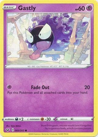Carta Gastly (83/202) do set Espada e Escudo — Pokémon TCG | Bynx