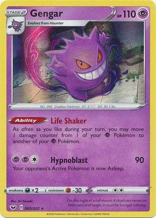 Carta Gengar (85/202) do set Espada e Escudo — Pokémon TCG | Bynx