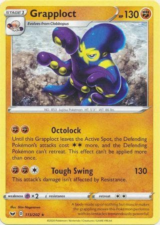 Carta Grapploct (113/202) do set Espada e Escudo — Pokémon TCG | Bynx