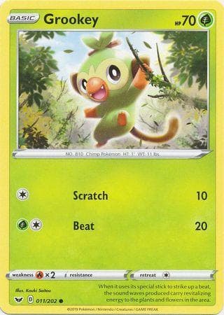 Carta Grookey (11/202) do set Espada e Escudo — Pokémon TCG | Bynx