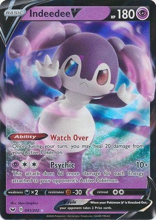 Carta Indeedee-V (91/202) do set Espada e Escudo — Pokémon TCG | Bynx