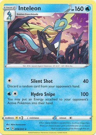 Carta Inteleon (59/202) do set Espada e Escudo — Pokémon TCG | Bynx