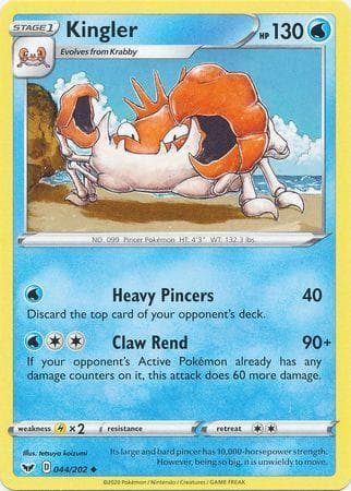Carta Kingler (44/202) do set Espada e Escudo — Pokémon TCG | Bynx