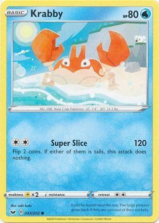 Carta Krabby (43/202) do set Espada e Escudo — Pokémon TCG | Bynx