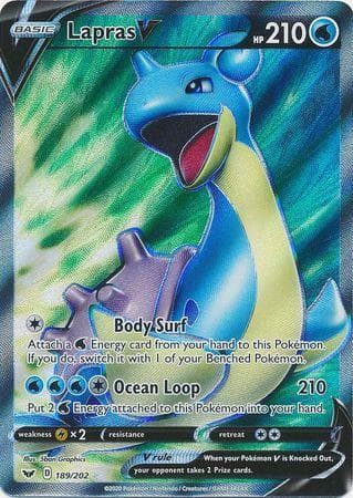 Carta Lapras-V (189/202) do set Espada e Escudo — Pokémon TCG | Bynx