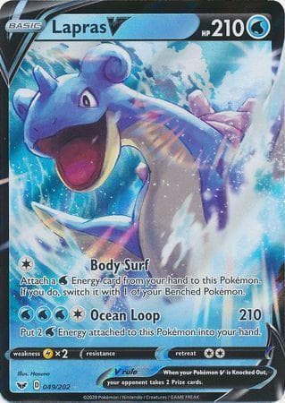 Carta Lapras-V (49/202) do set Espada e Escudo — Pokémon TCG | Bynx