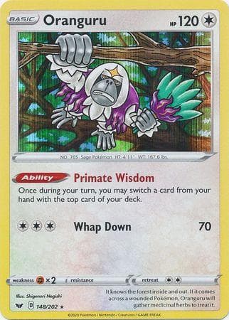 Carta Oranguru (148/202) do set Espada e Escudo — Pokémon TCG | Bynx