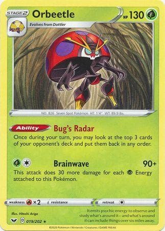 Carta Orbeetle (19/202) do set Espada e Escudo — Pokémon TCG | Bynx