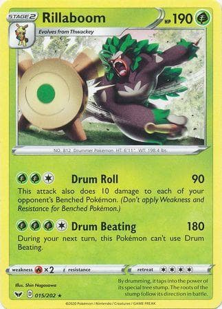 Carta Rillaboom (15/202) do set Espada e Escudo — Pokémon TCG | Bynx