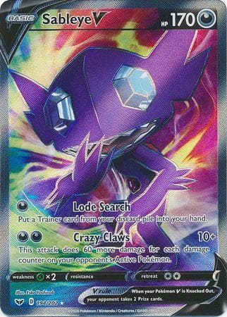 Carta Sableye-V (194/202) do set Espada e Escudo — Pokémon TCG | Bynx