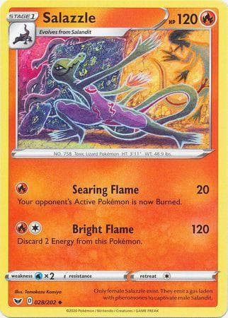 Carta Salazzle (28/202) do set Espada e Escudo — Pokémon TCG | Bynx