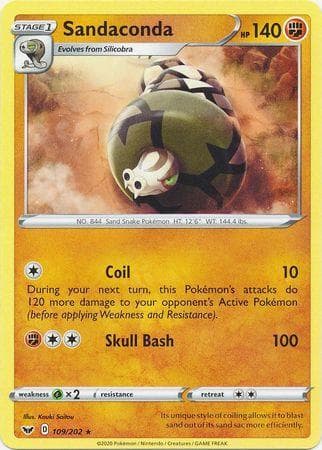 Carta Sandaconda (109/202) do set Espada e Escudo — Pokémon TCG | Bynx