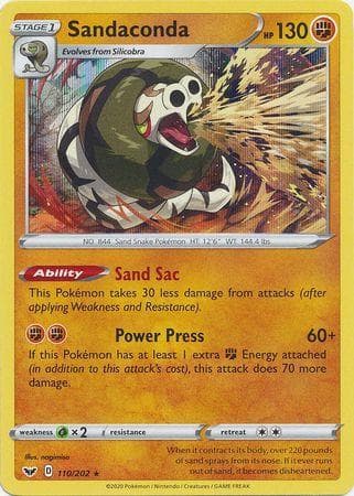 Carta Sandaconda (110/202) do set Espada e Escudo — Pokémon TCG | Bynx