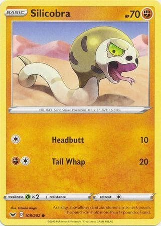 Carta Silicobra (108/202) do set Espada e Escudo — Pokémon TCG | Bynx