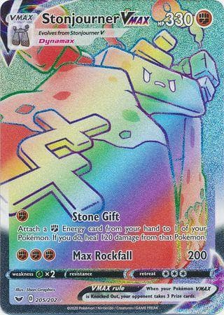 Carta Stonjourner-VMAX (205/202) do set Espada e Escudo — Pokémon TCG | Bynx
